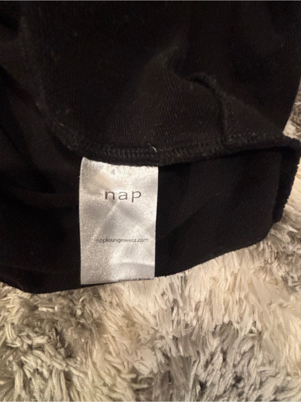 Nap Loungewear Oversized edgy oblique Black Sweatshirt Dress. Women’s med/large - Picture 7 of 10